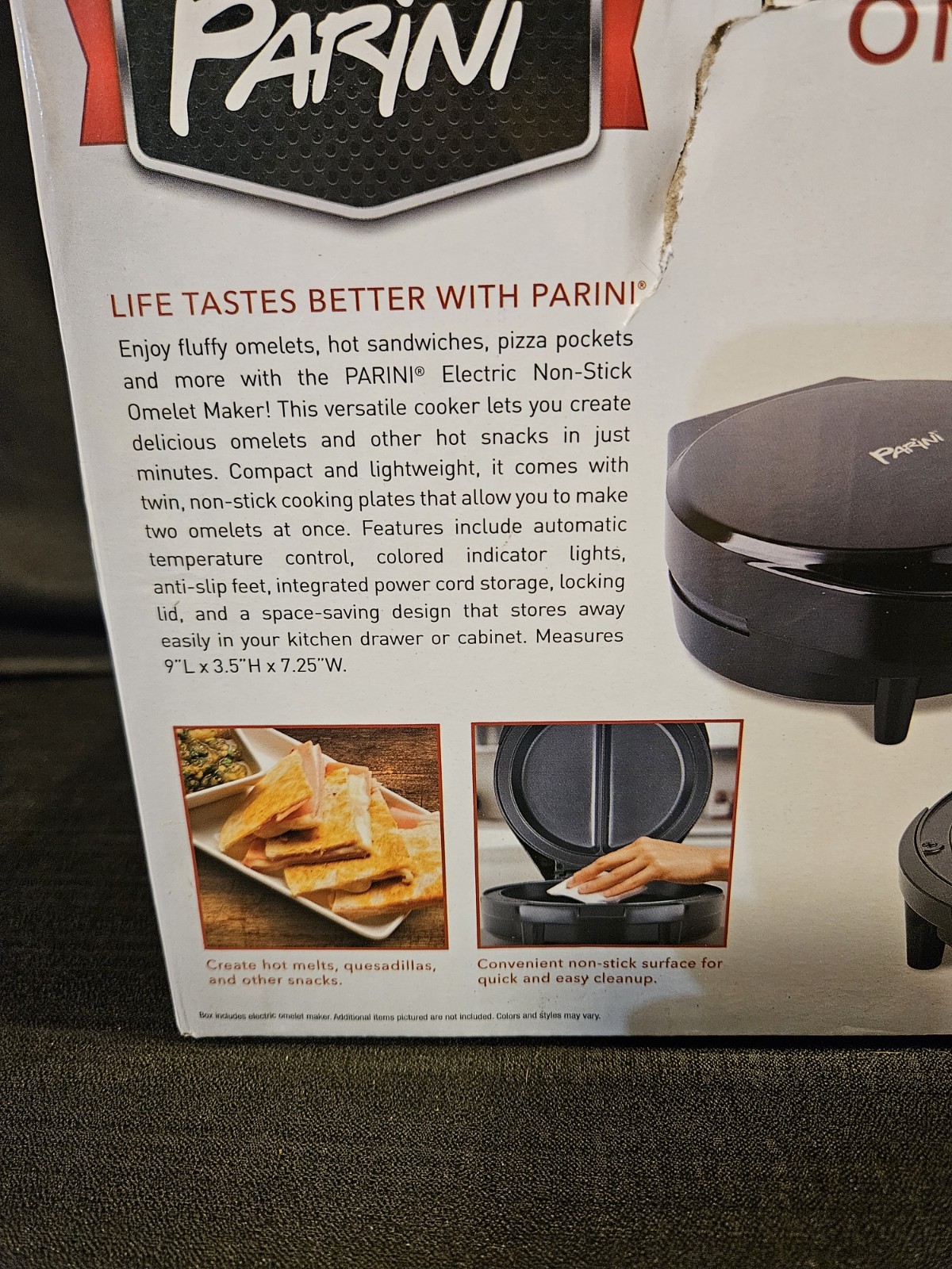 Parini Electric Non-Stick Omelet Maker New