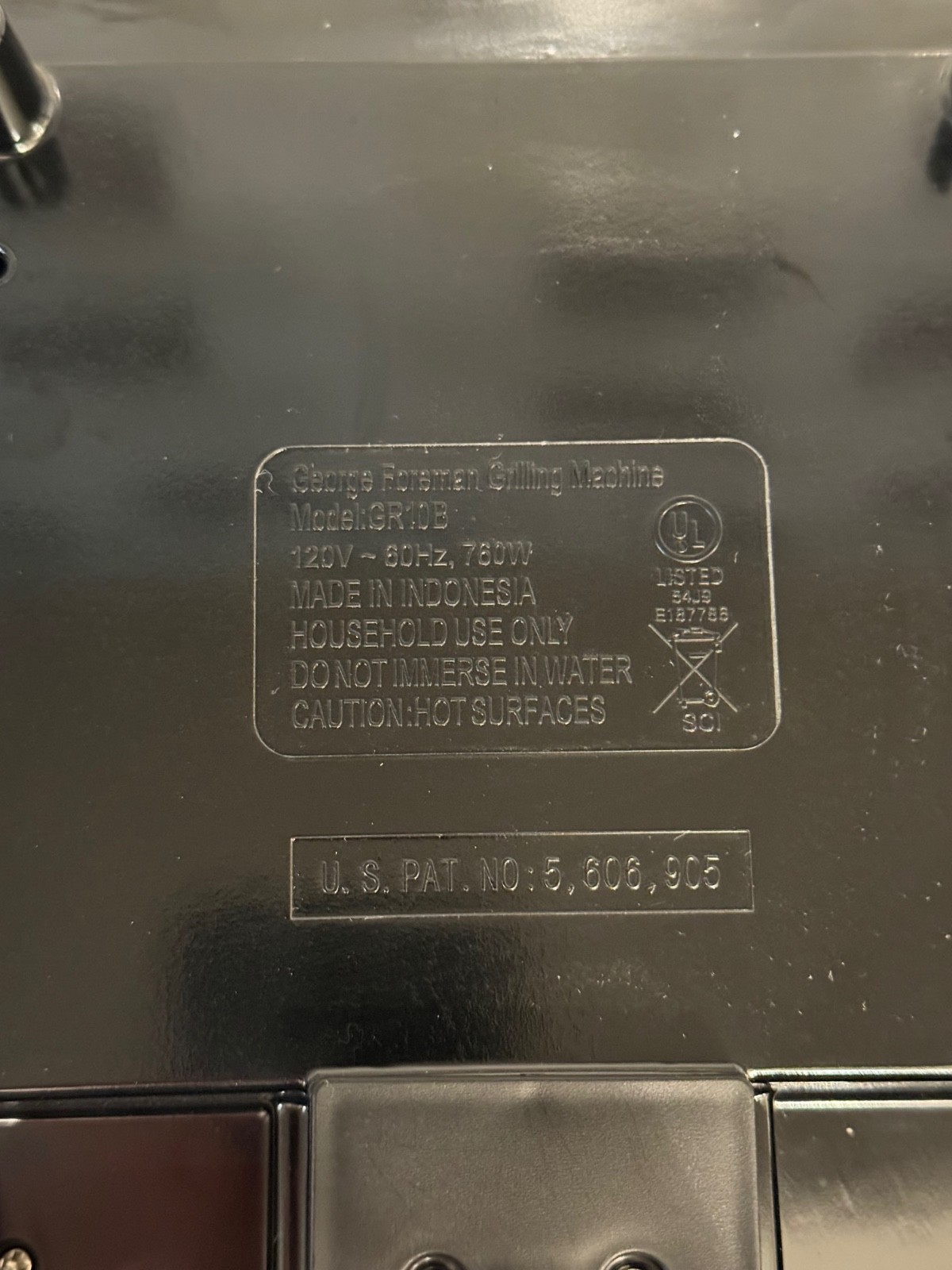 George Foreman 36 sq in Champ Grill GR10B Black Compact with Drip Tray BRAND NEW