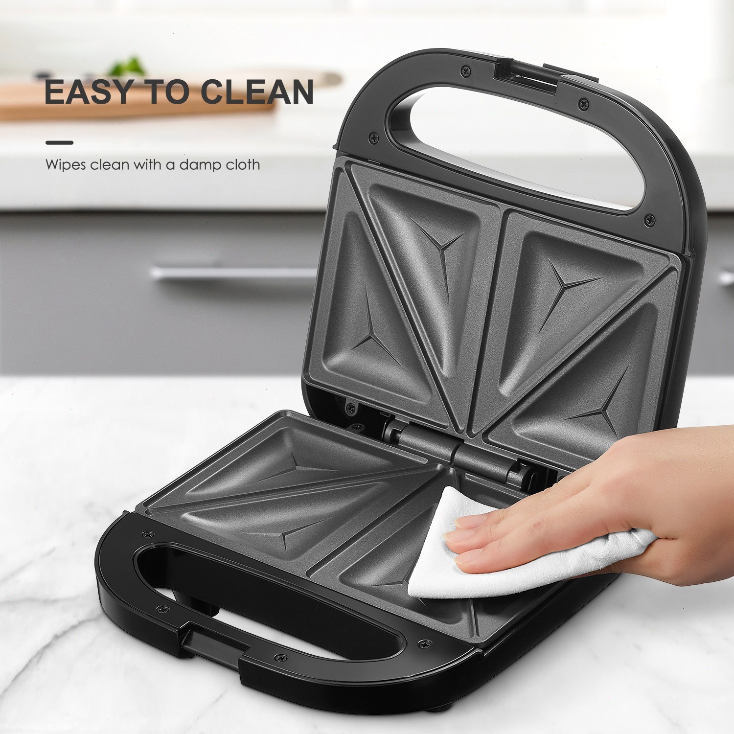 Panini Press Sandwich Maker, Nonstick, Easy Clean, for Grilled Cheese, Breakfast