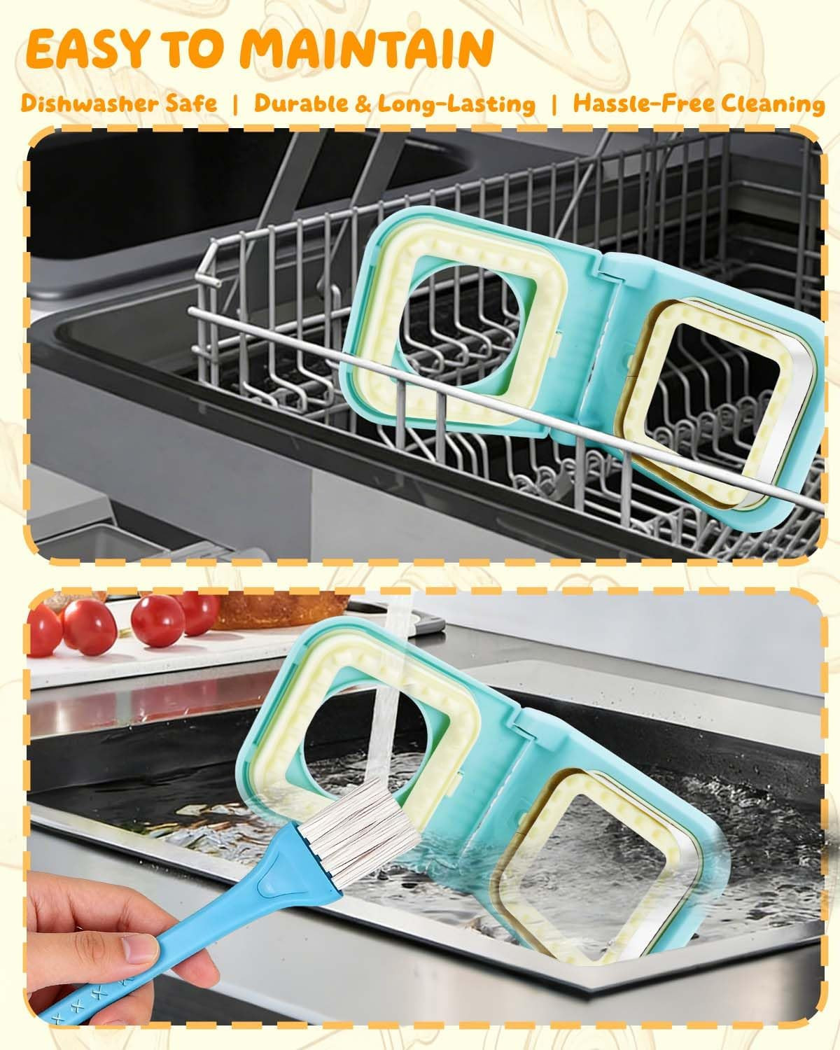 3-In-1 Uncrustable Sandwich Maker – Heart/Circle/Square Crustless