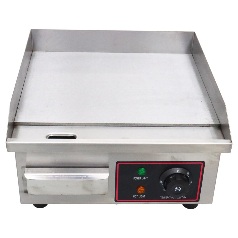 Electric Mini Griddle Stove Countertop Flat Griddle Grill 1.5KW Commercial BBQ