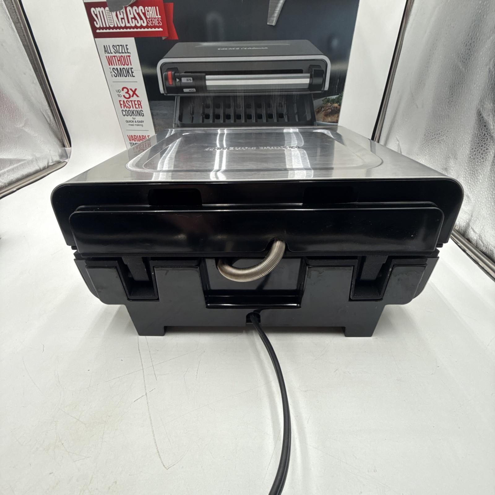 GEORGE FOREMAN SMOKELESS GRILL GRV6090B FAMILY SIZE SELECT-A-TEMP 1500W