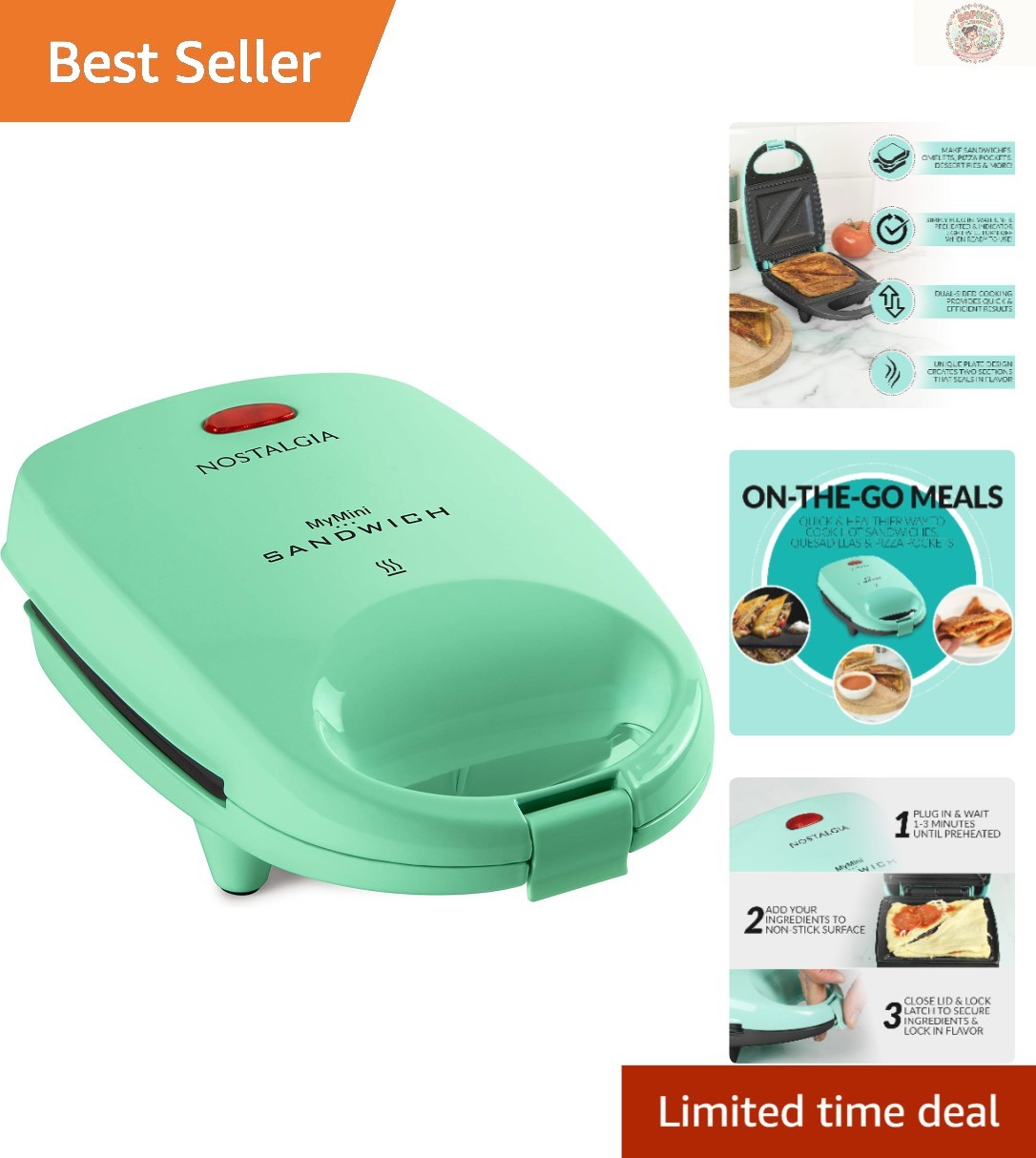 Effortless Cooking with MyMini Nonstick Sandwich Maker: Perfect for Small Spaces