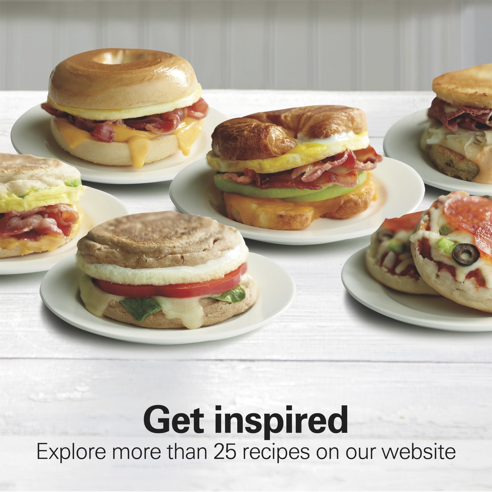 Breakfast Sandwich Maker with Egg Cooker Ring, Breakfast Station, Black
