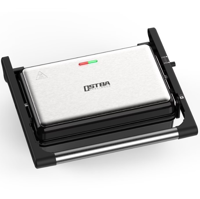 OSTBA 1200W Panini Press Grill Sandwich Maker 180° Nonstick Electric Griddle New