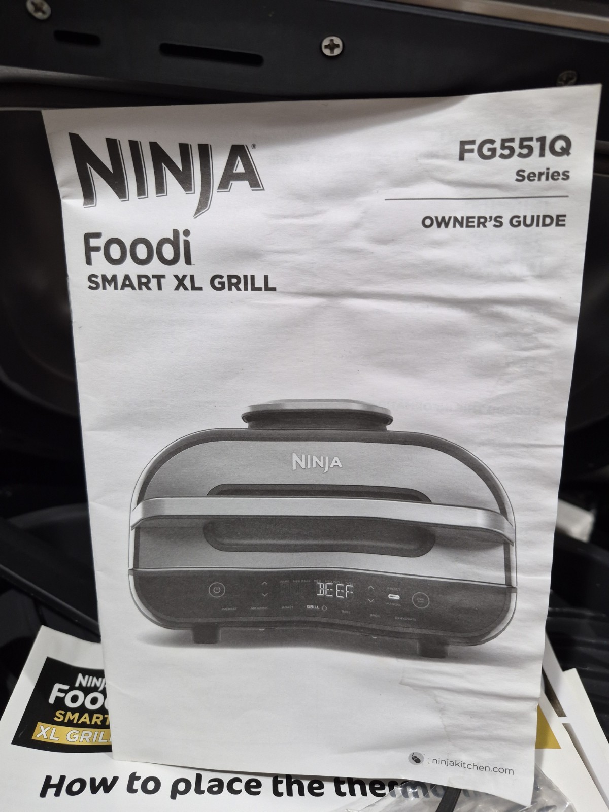 Ninja Foodi Smart XL Grill FG551Q Indoor Electric Grill Stainless Steel Black