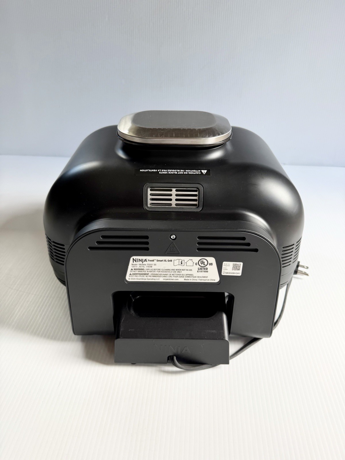 Ninja Foodi Smart XL Indoor Grill 6 in 1 Air Fryer Silver/Black FG551 S5, Works