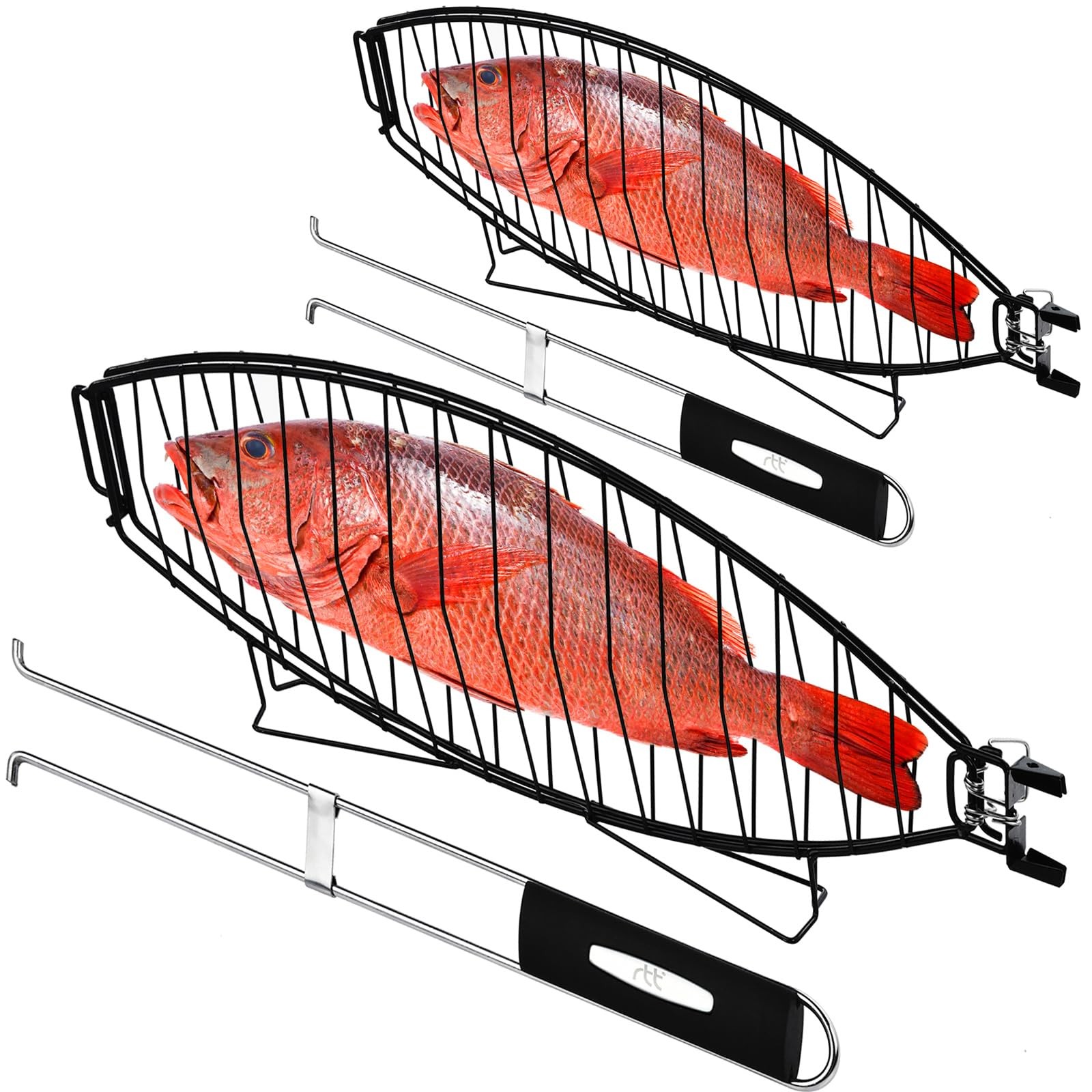 RTT Fish Grill Basket 2 Packs – Premium Stainless Steel Large Basket…