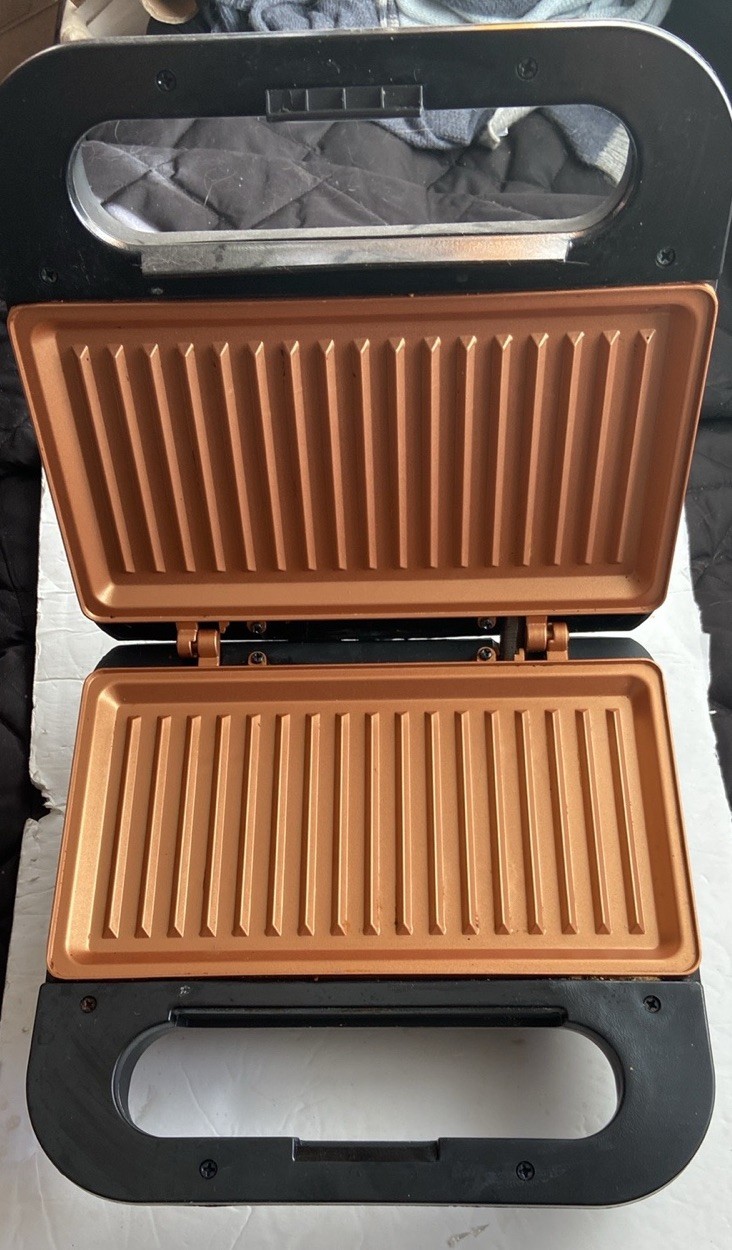 Eco Chef Premium Nonstick Copper Ceramic Indoor Kitchen Contact Grill