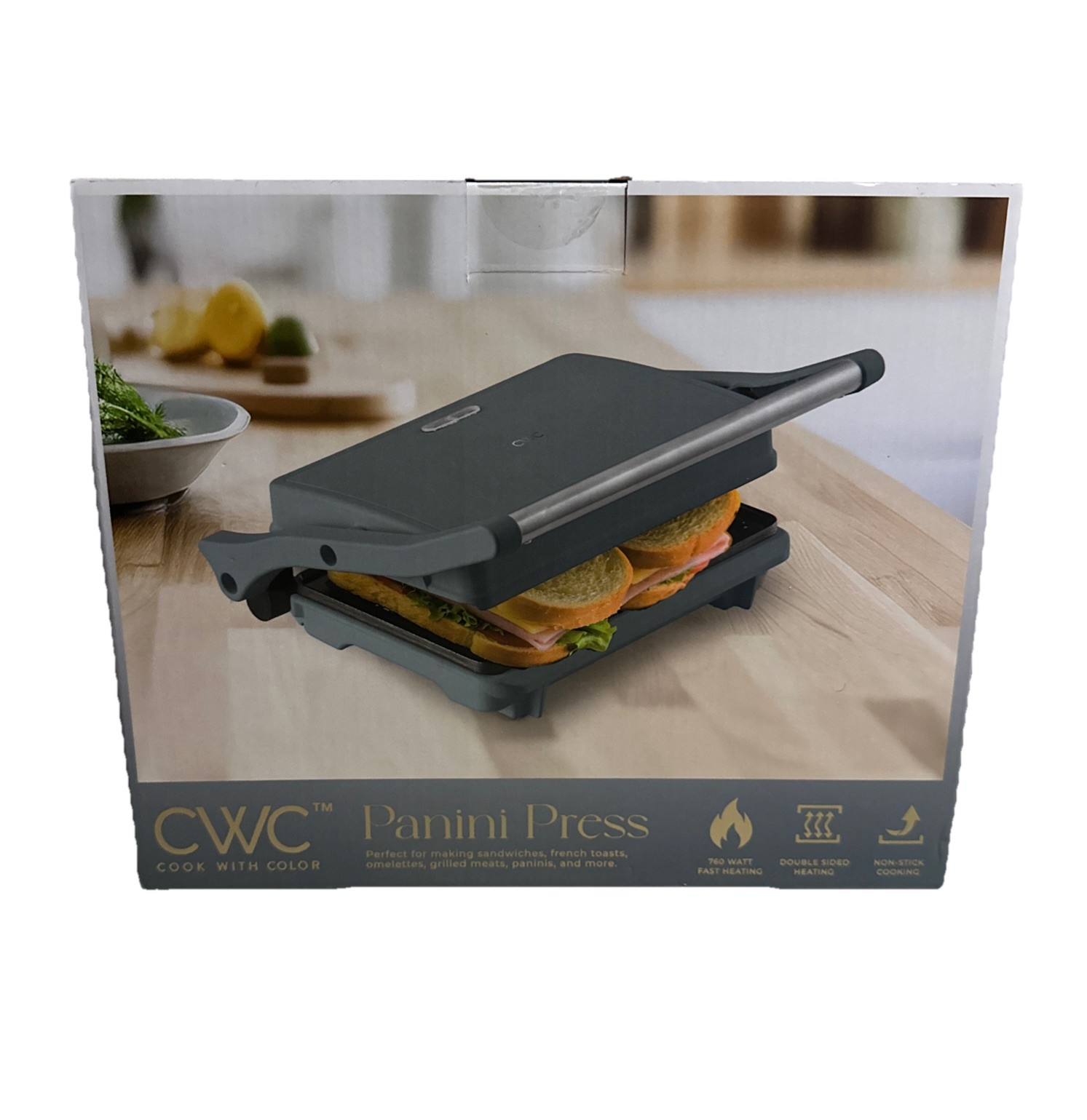 CWC Cooking With Color Panini Press 760W: Perfect Effortless Grilling & More