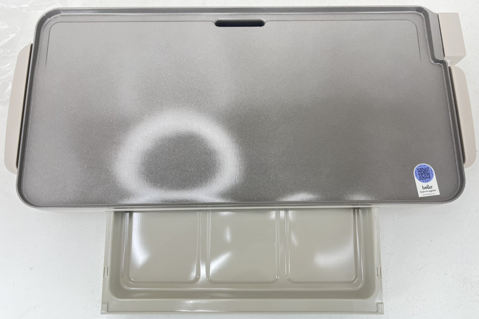 bella 10″ x 20″ Electric Griddle with Warming Tray, EverGood™ Ceramic Nonstick
