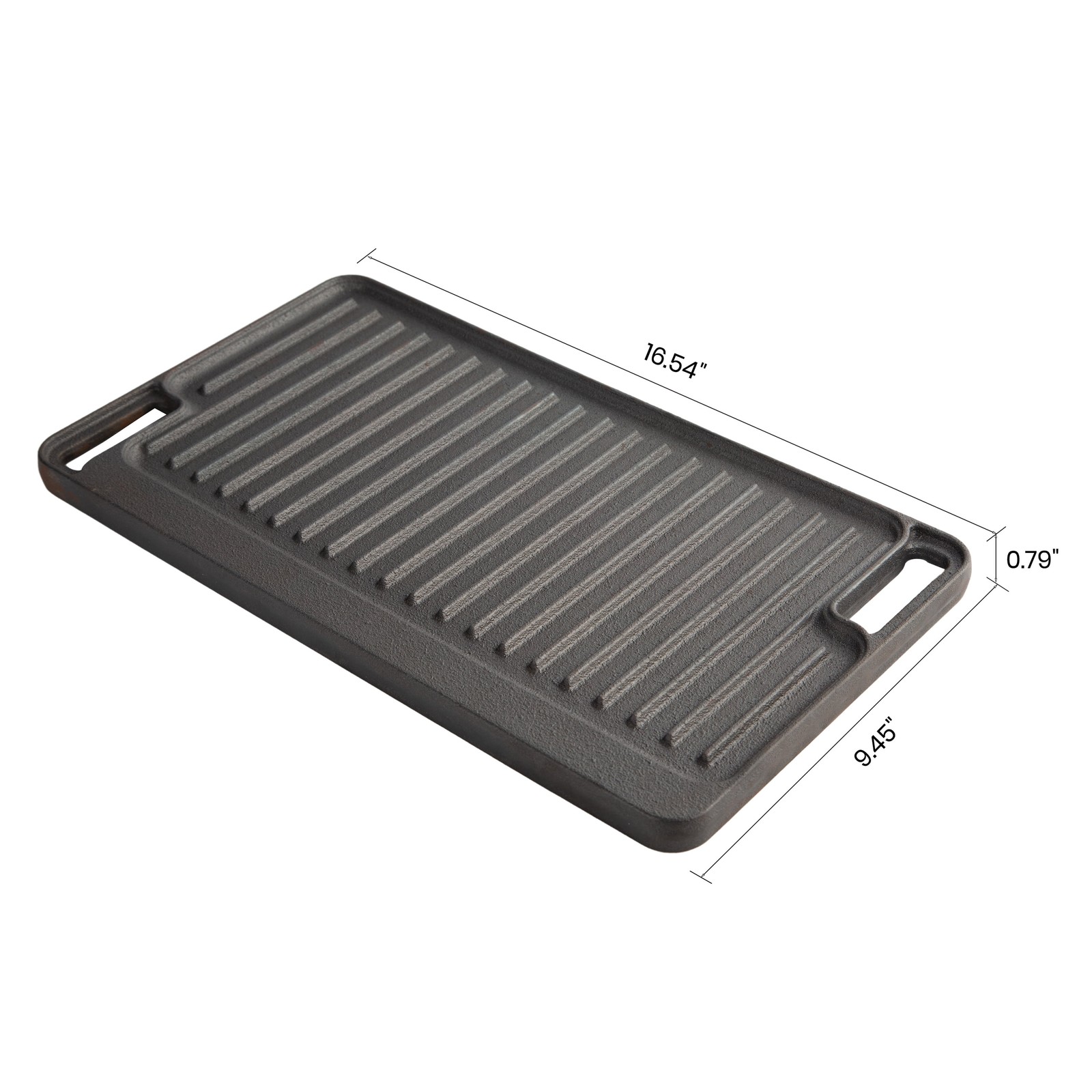Ozark Trail Deluxe Cast Iron Reversible Grill Griddle Plate, Black,Hand Wash