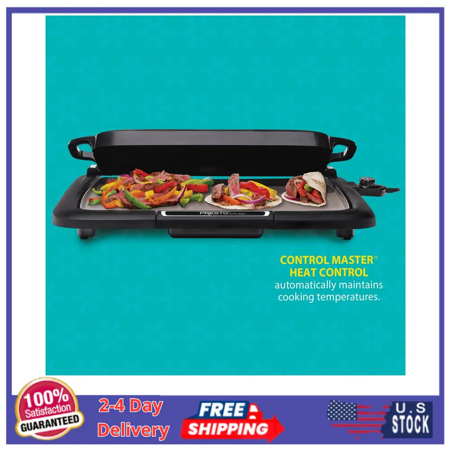 Presto Electric Nonstick Griddle with Warming Tray and Multifunction Tray
