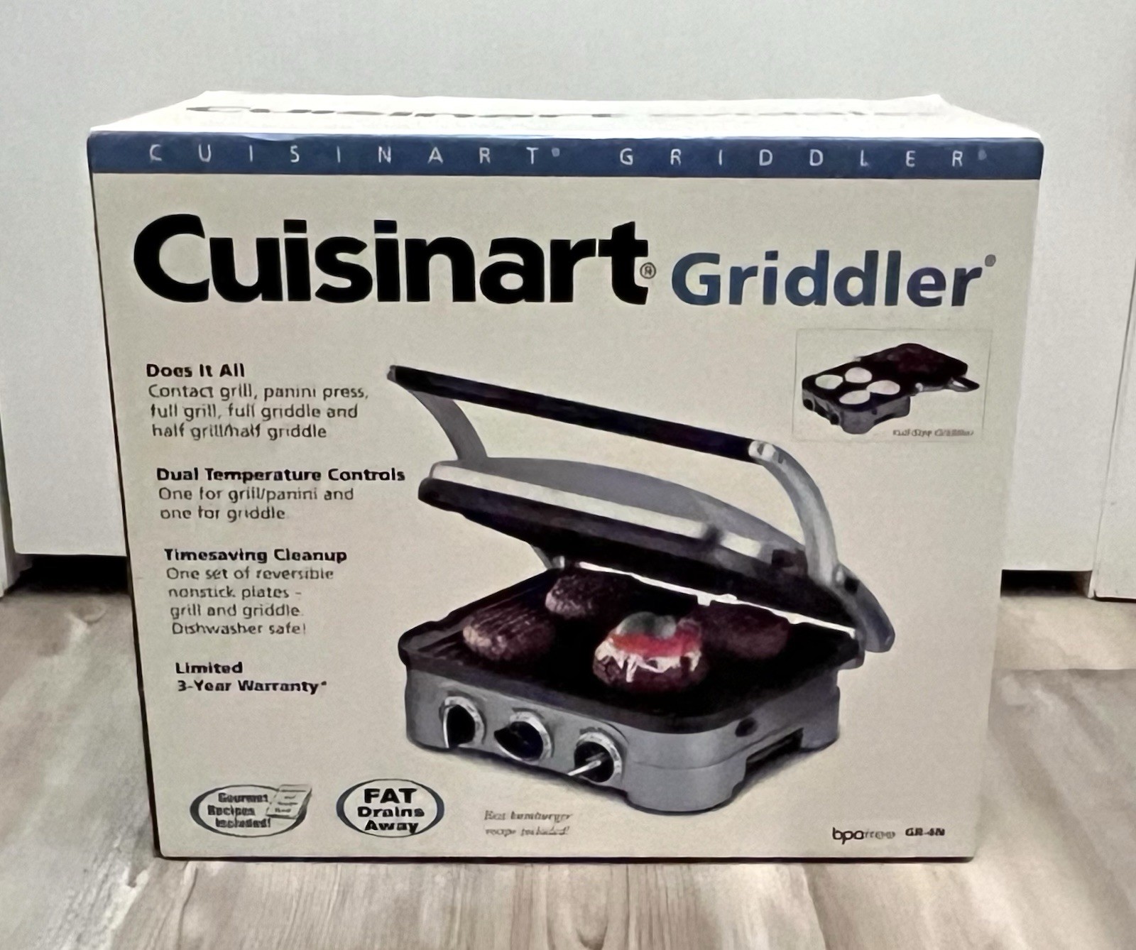 NIB Cuisinart Griddler Indoor Grill Griddle Panini Press 5-in-1