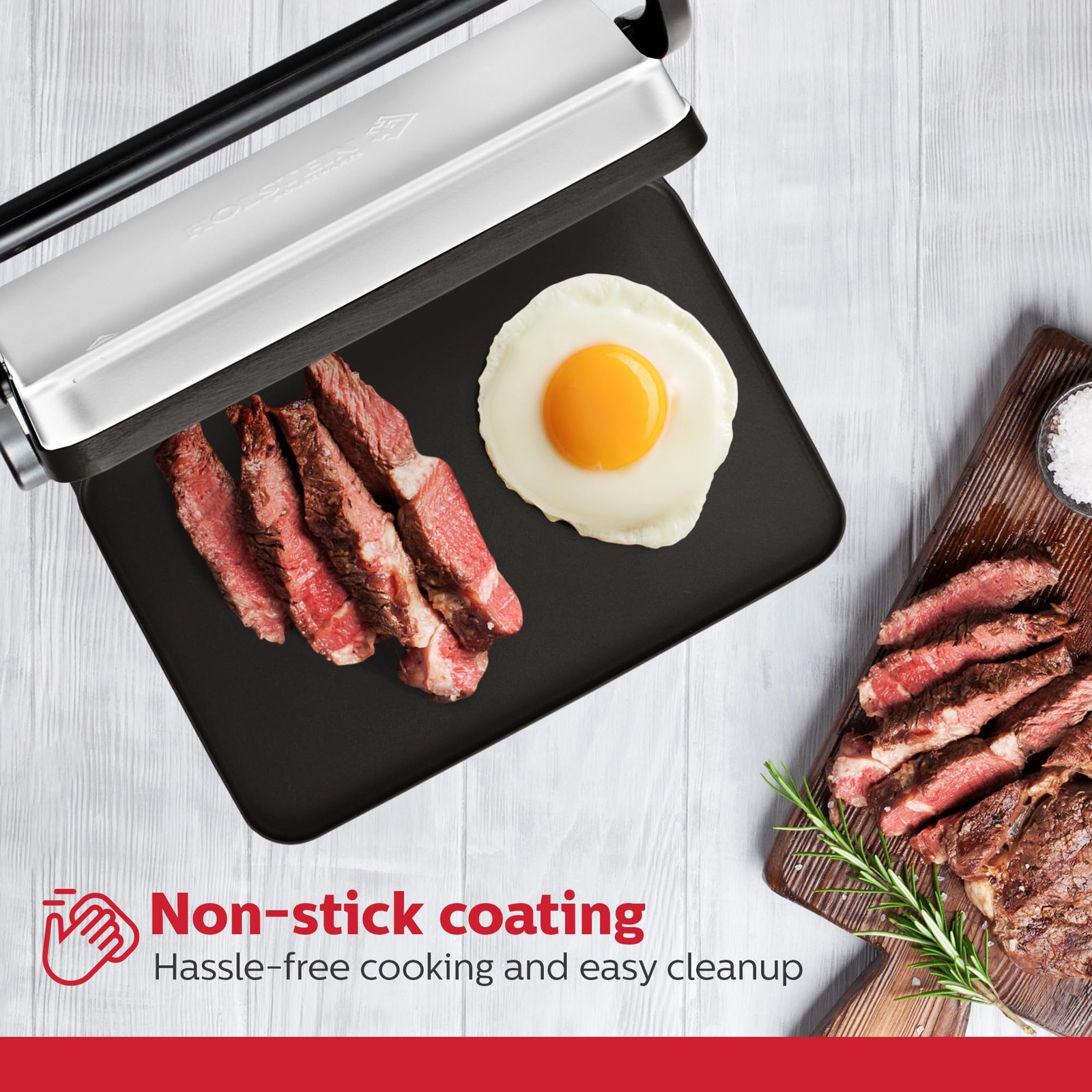 Griddle for Toasting Sandwiches, Various Snacks – Black/Stainless Steel (260 …