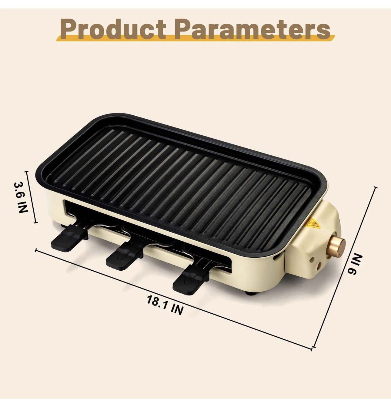 Electric Indoor Grill2 In 1 Indoor Grills For Kitchen With Grill Net & Nonstick