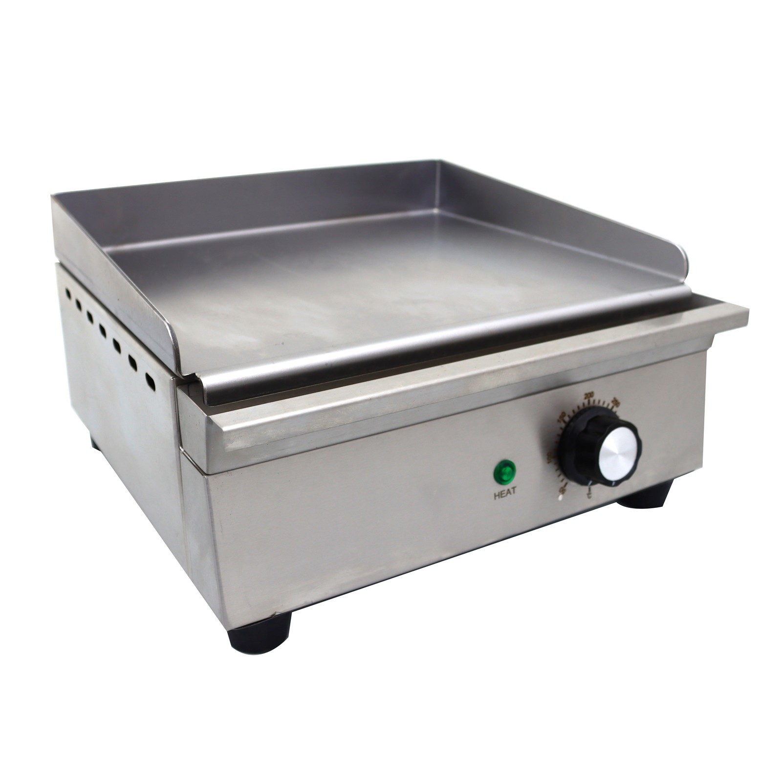 110V Electric Griddle Flat Grill 12.5*10.25in Stainless Steel Countertop Griddle