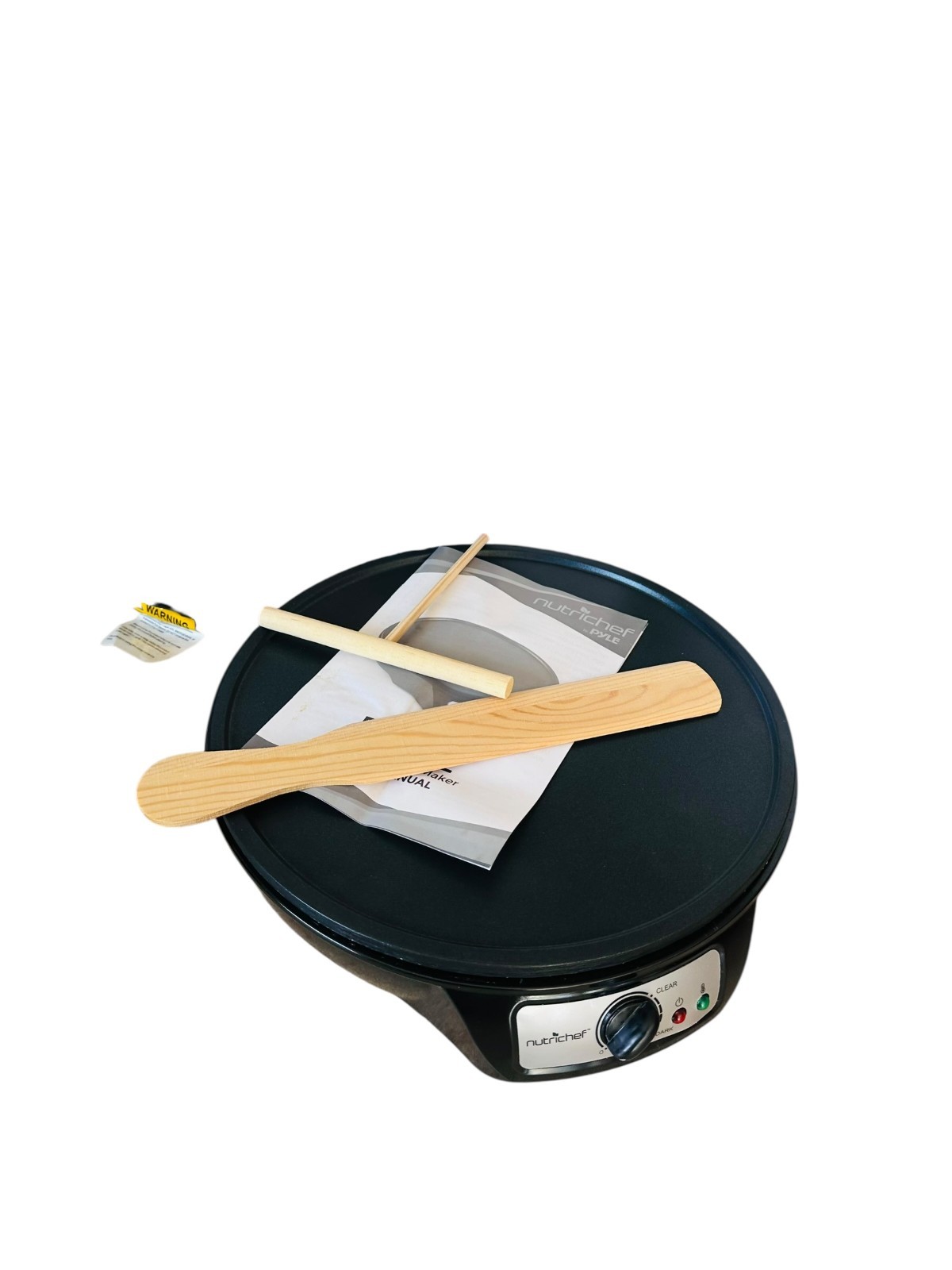 Nutrichef PCRM12 12″ Electric Crepe Maker Nonstick, LED, Spatula Included