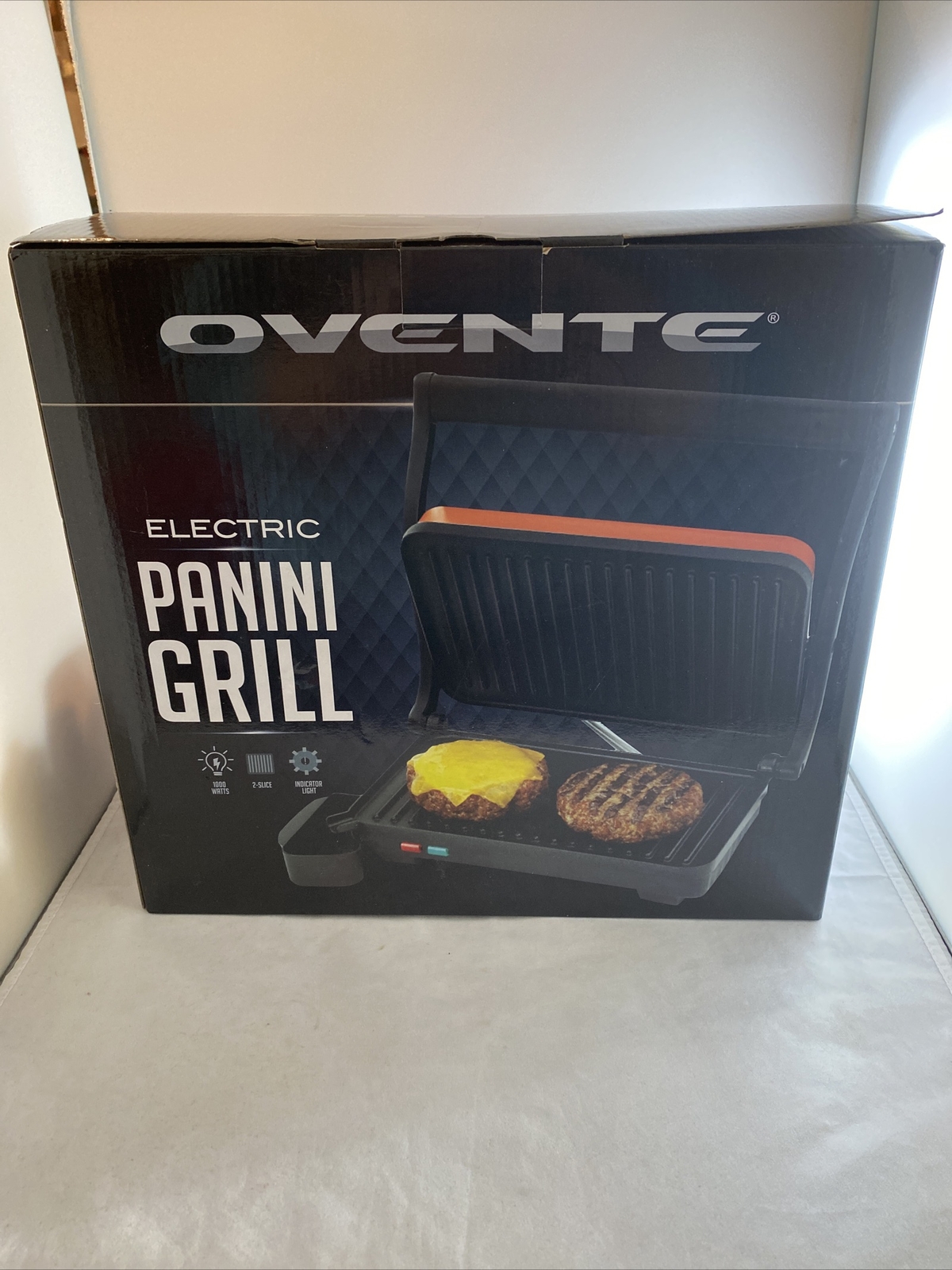 Panini Press Grill Stainless Steel 4.7” High Electric New In Box