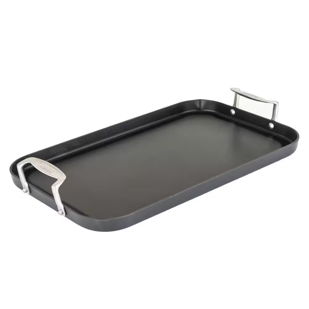Hard Anodized Aluminum Nonstick 18 In. Double Burner Griddle