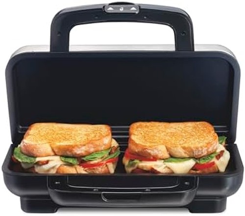 Proctor Silex Deluxe Hot Sandwich Maker With PFAS-Free Non-Stick Plates | Fit…