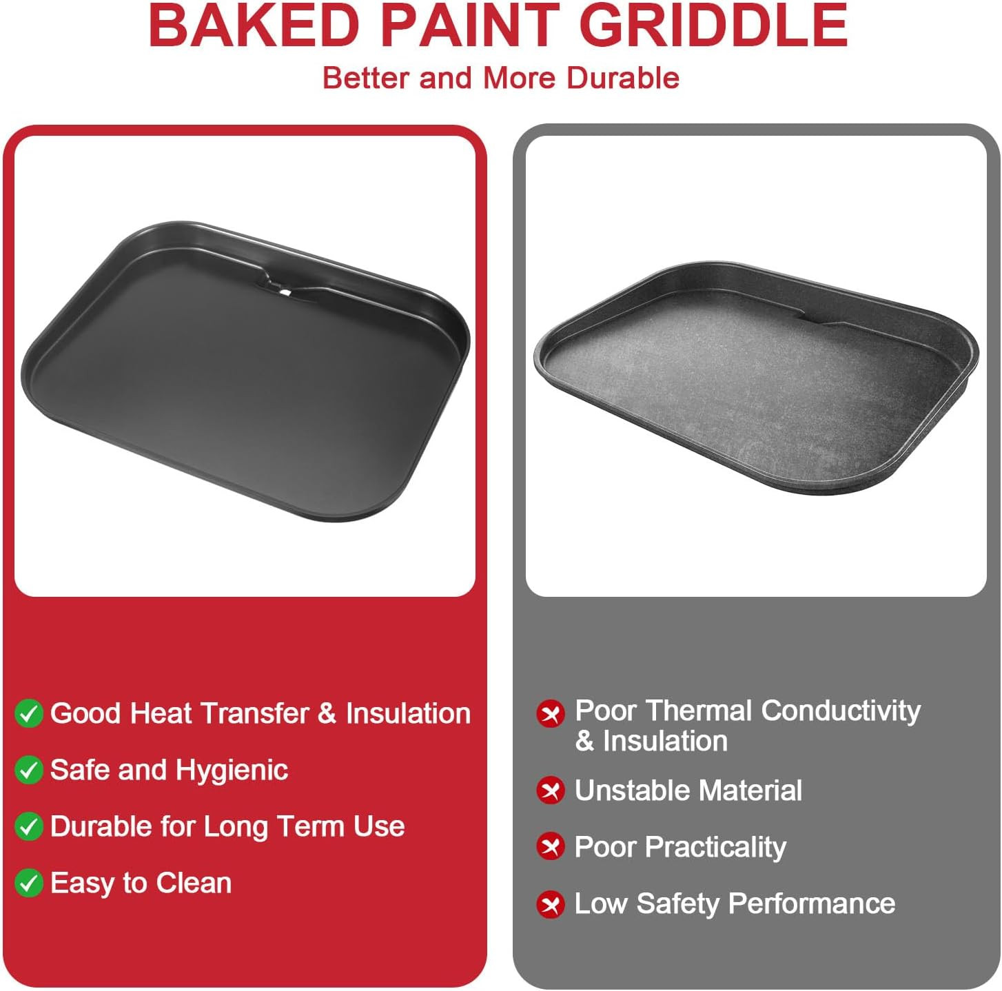 Griddle Plate for Ninja Woodfire Pro Connect XL Grill OG800 OG900 Series, Flat T