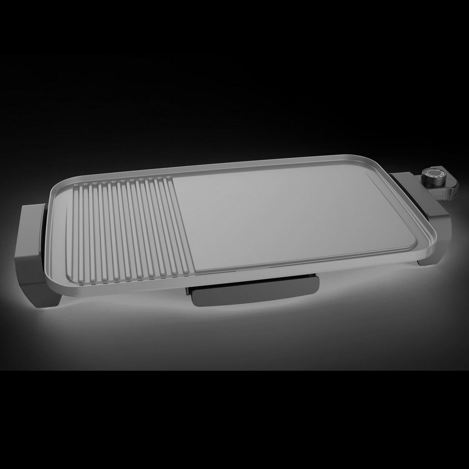 Electric Grill Griddle 20″ Rectangular Corded 120V Nonstick Temp Control Handles