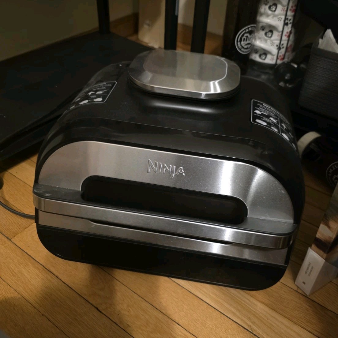 Ninja Indoor Electric Grill 1760W Non-Stick w/ Removable Plate Pan Black/Silver