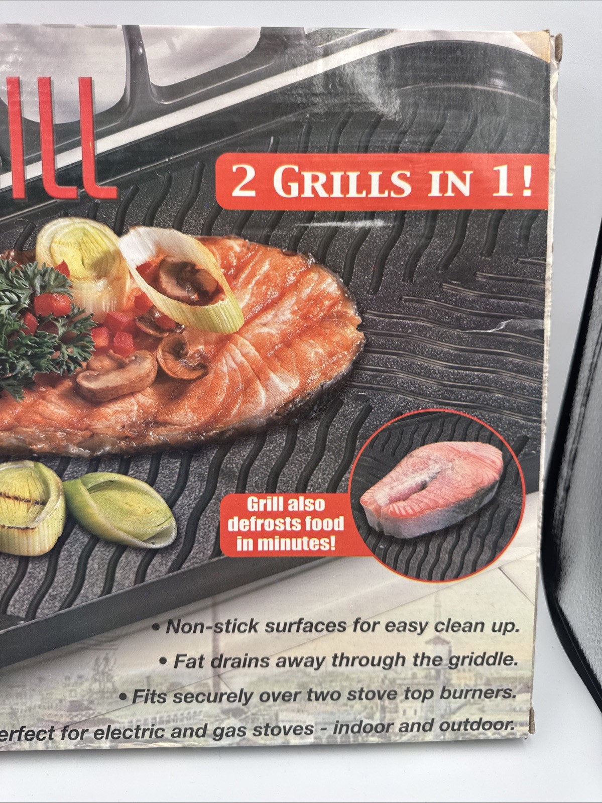 Coney Island Grill by Gourmet Trends – Convertible Stovetop Grill New In Box