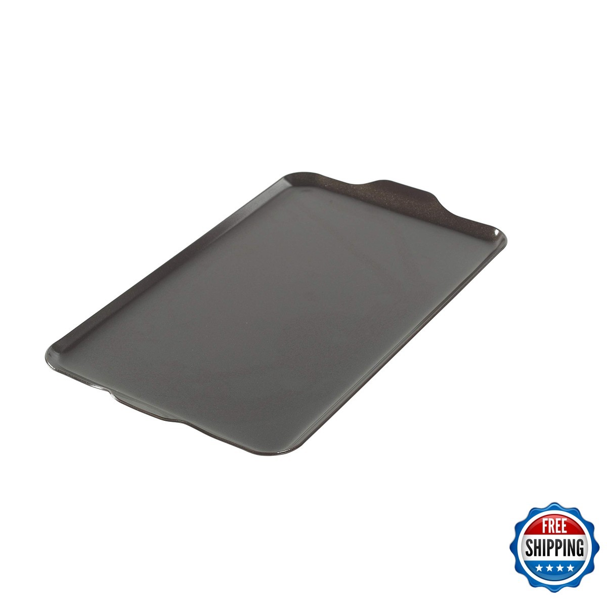 Nordic Ware Two Burner Griddle 10.3 x 17.4 in Non-Stick Black