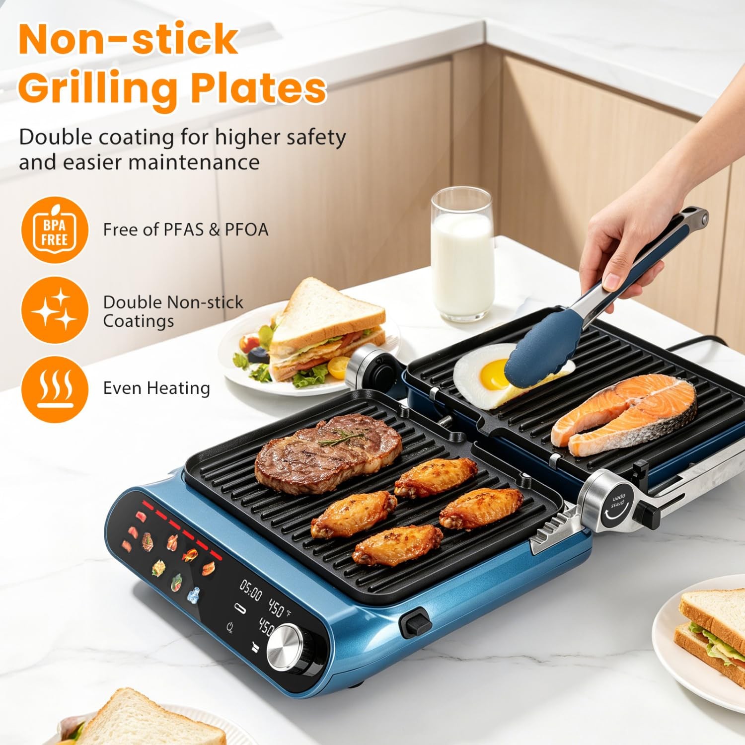 Taylor Swoden 7-in-1 Panini Press Sandwich Maker, Electric Indoor Grill Taylor