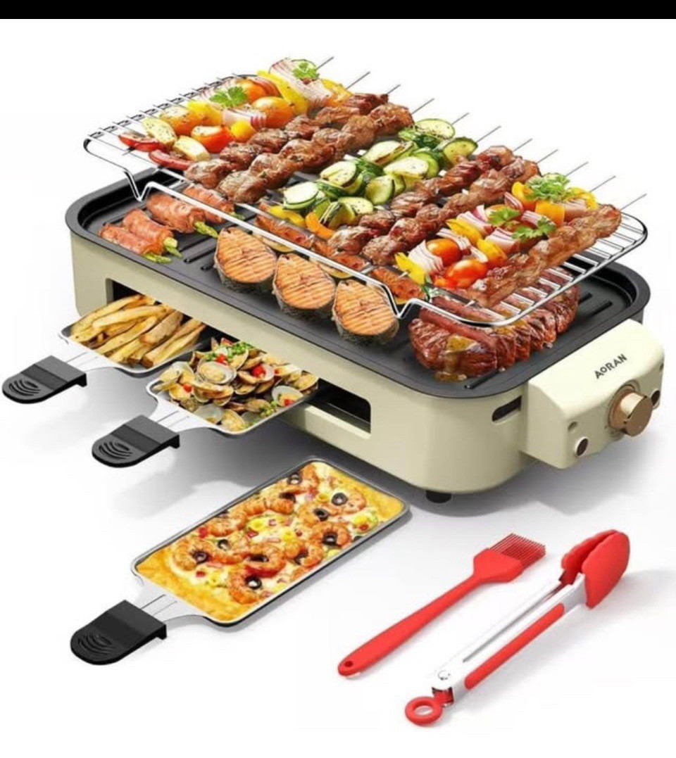 Indoor Grills Electric Smokeless Versatile Skillet Griddle Electric 1500 KW New