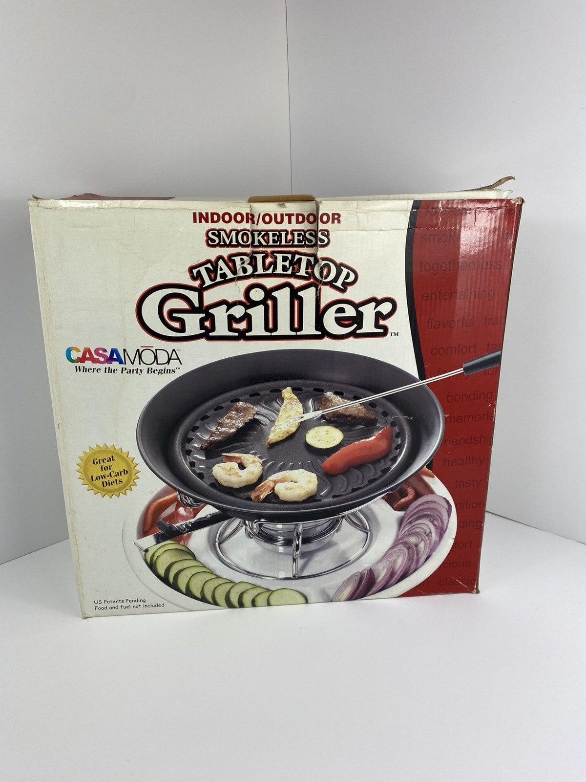 Grill Countertop Portable Smokeless Tabletop Griller 3-in-1 Indoor Outdoor New