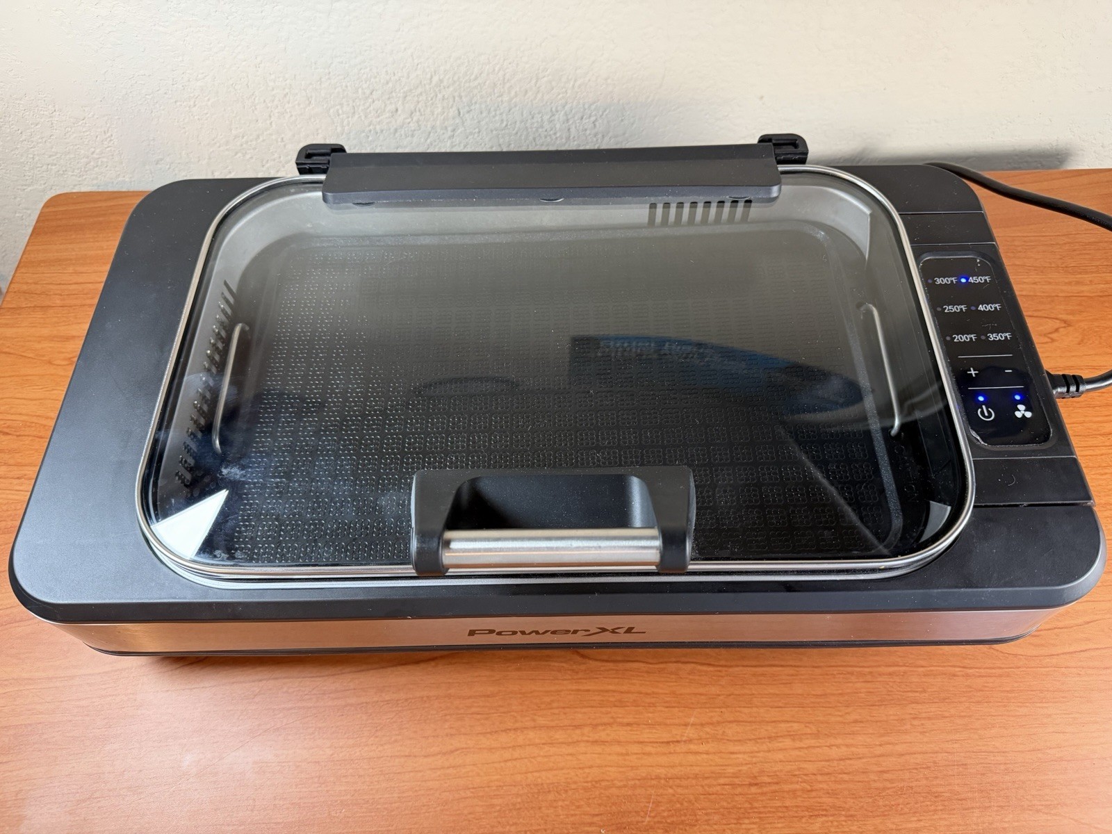 PowerXL Smokeless Grill Elite Indoor Electric Grill Tempered Glass Lid w/Griddle