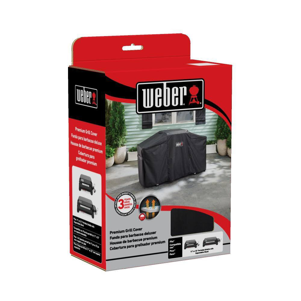 Premium 17 In. and 22 In. Portable Griddle with Expandable Stand Grill Cover
