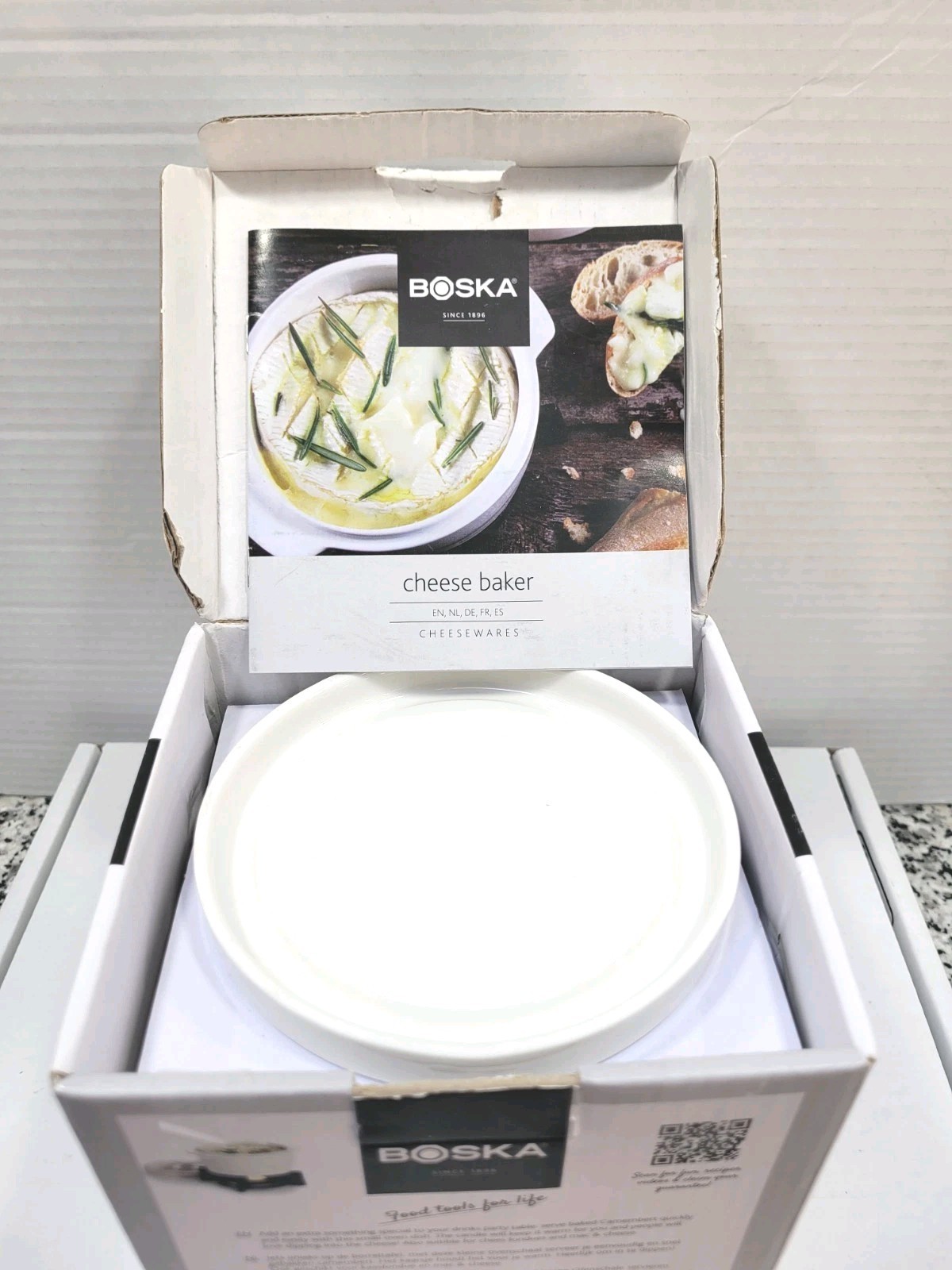 Boska Cheese Baker Oven Safe Dish Keeps Cheese Warm 4pc set from Holland – New