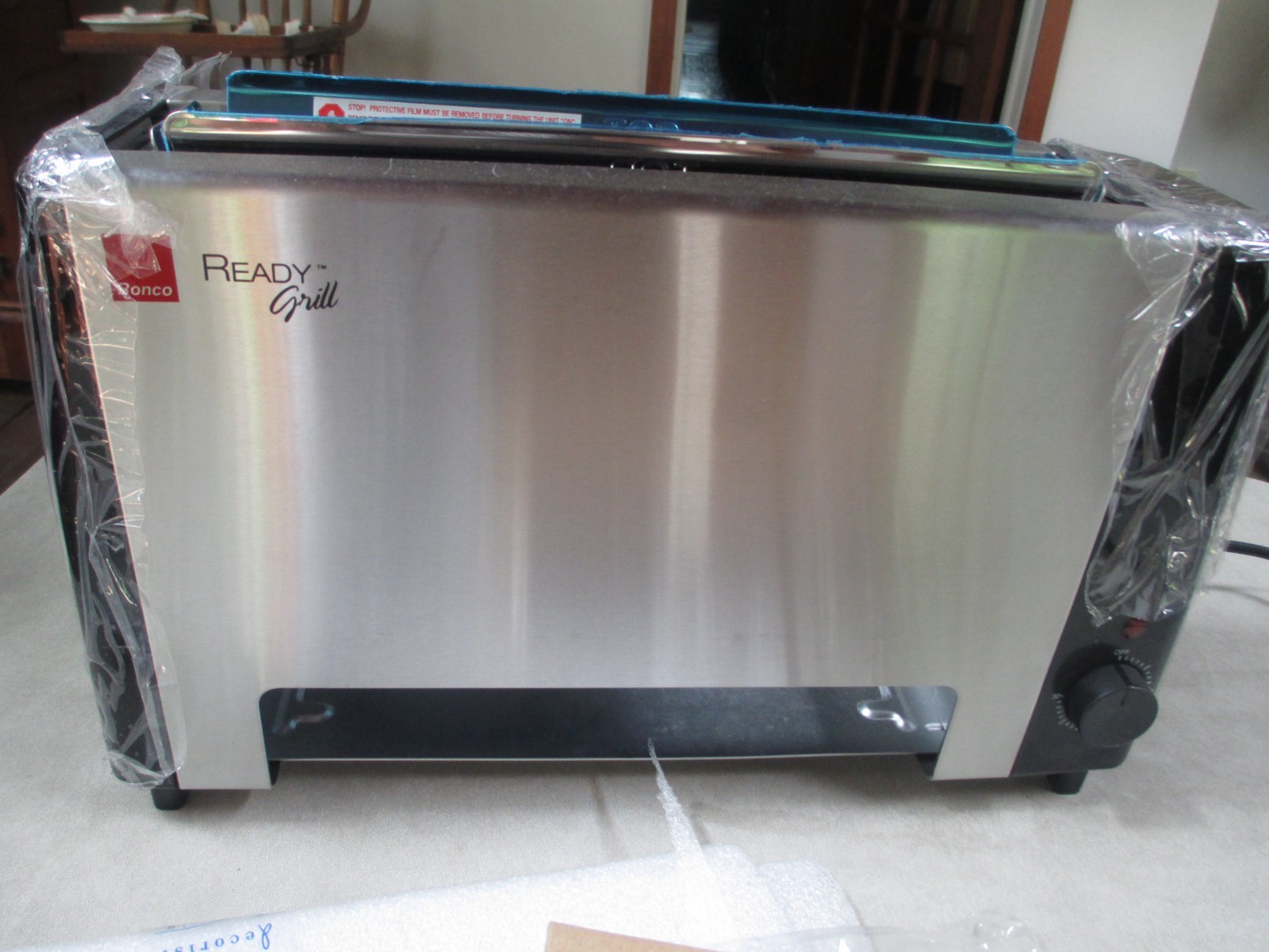 Ronco Ready Grill SS/Black Indoor Smokeless Vertical Space Saver Grill