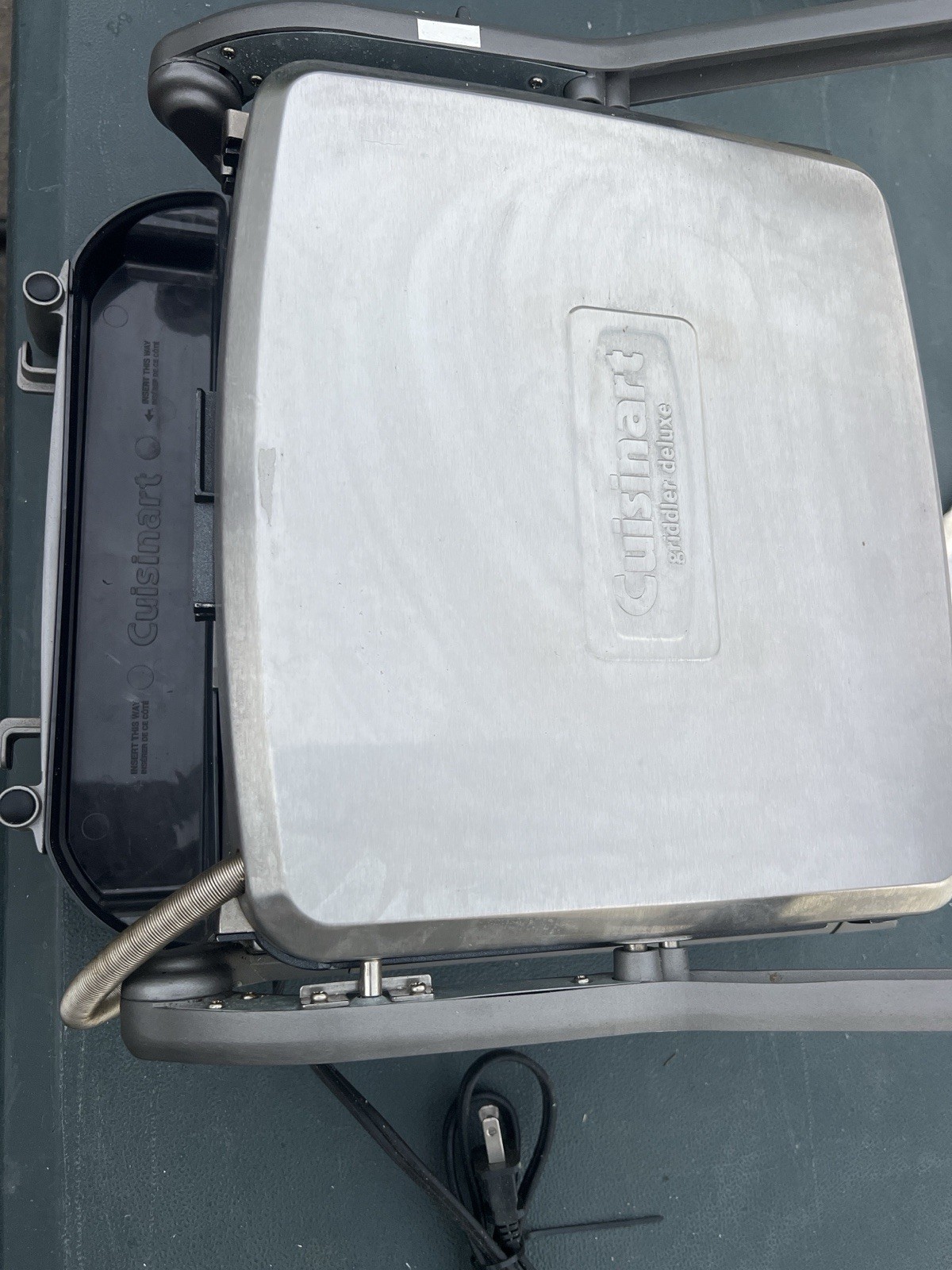 Cuisinart Griddler Deluxe GR-150 Panini Press Grill Griddle w/ Manual Tested