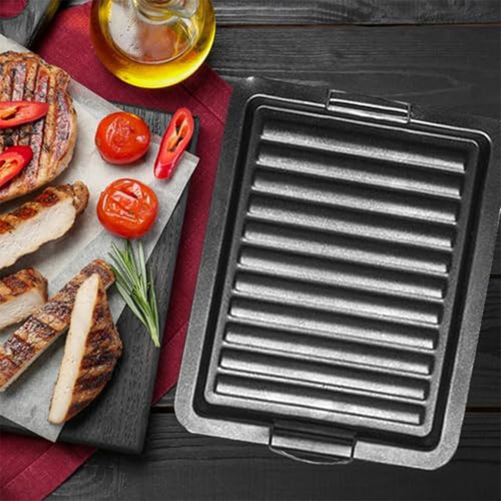 25x30cm Iron Baking Pan Designed for High-Temperature For Outdoor Barbecue Use