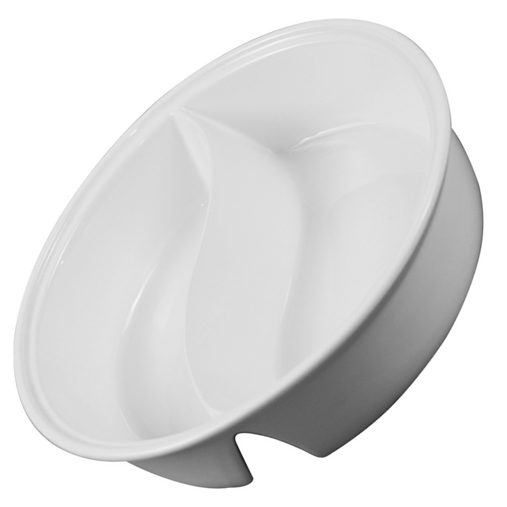 Divided Fat Reduction Bowl Soup Ceramic Small Deep Plate Heat Resistant