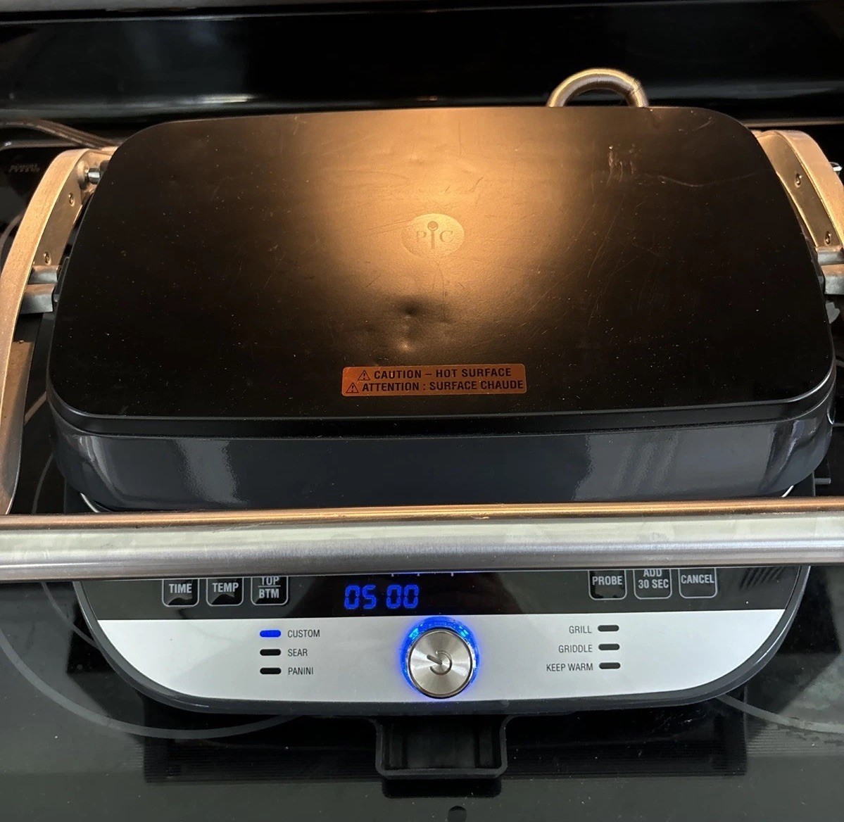 Pampered Chef Deluxe Electric Grill and Griddle Model 100348 No Temp Probe