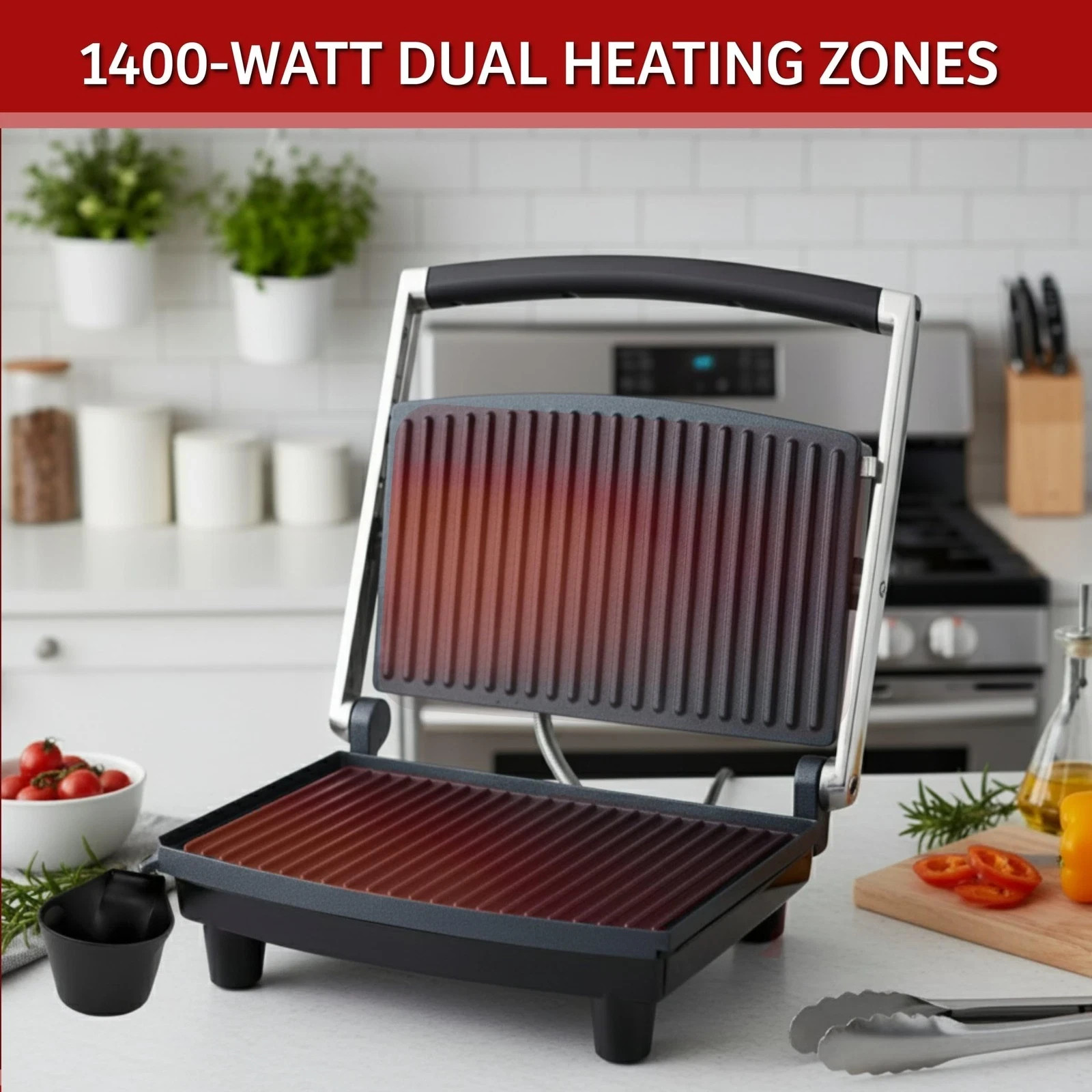Panini Press Grilled Cheese and Sandwich Maker – Indoor Grill with Drip Tray …