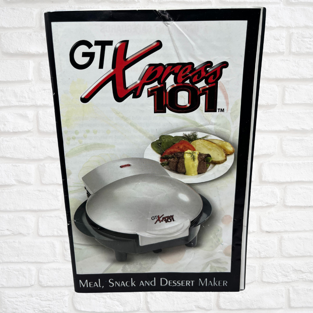 GT Xpress 101 Non-Stick Electric Indoor Grill & Dessert Maker Recipes & Spatula