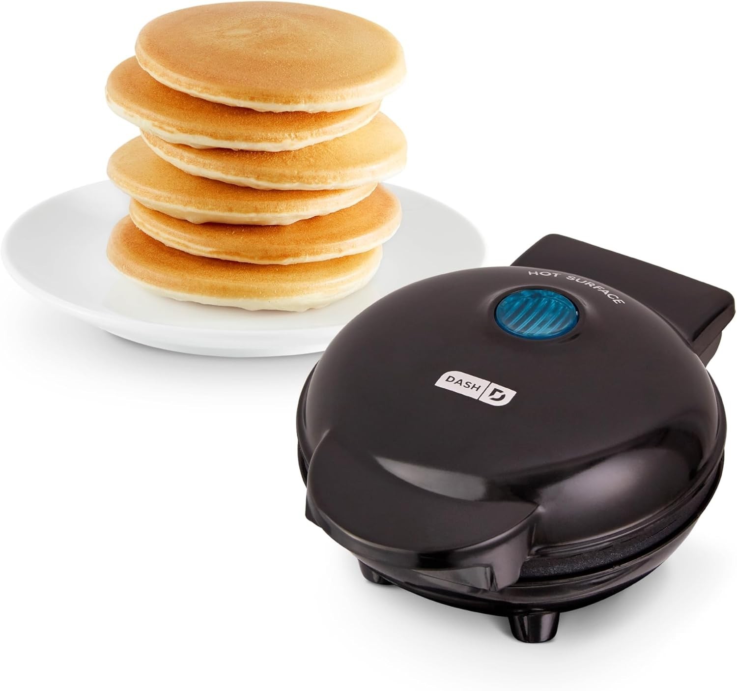 Mini Maker Griddle, 4 Inch Nonstick Cooking Surface, Black | Compact Electric…