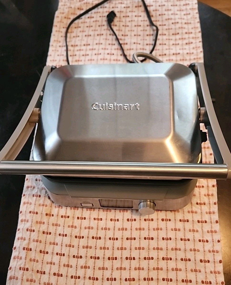 Cuisinart GR-5B Electric Griddler Five 5-In-1 Griddle Grill Panini LCD Display