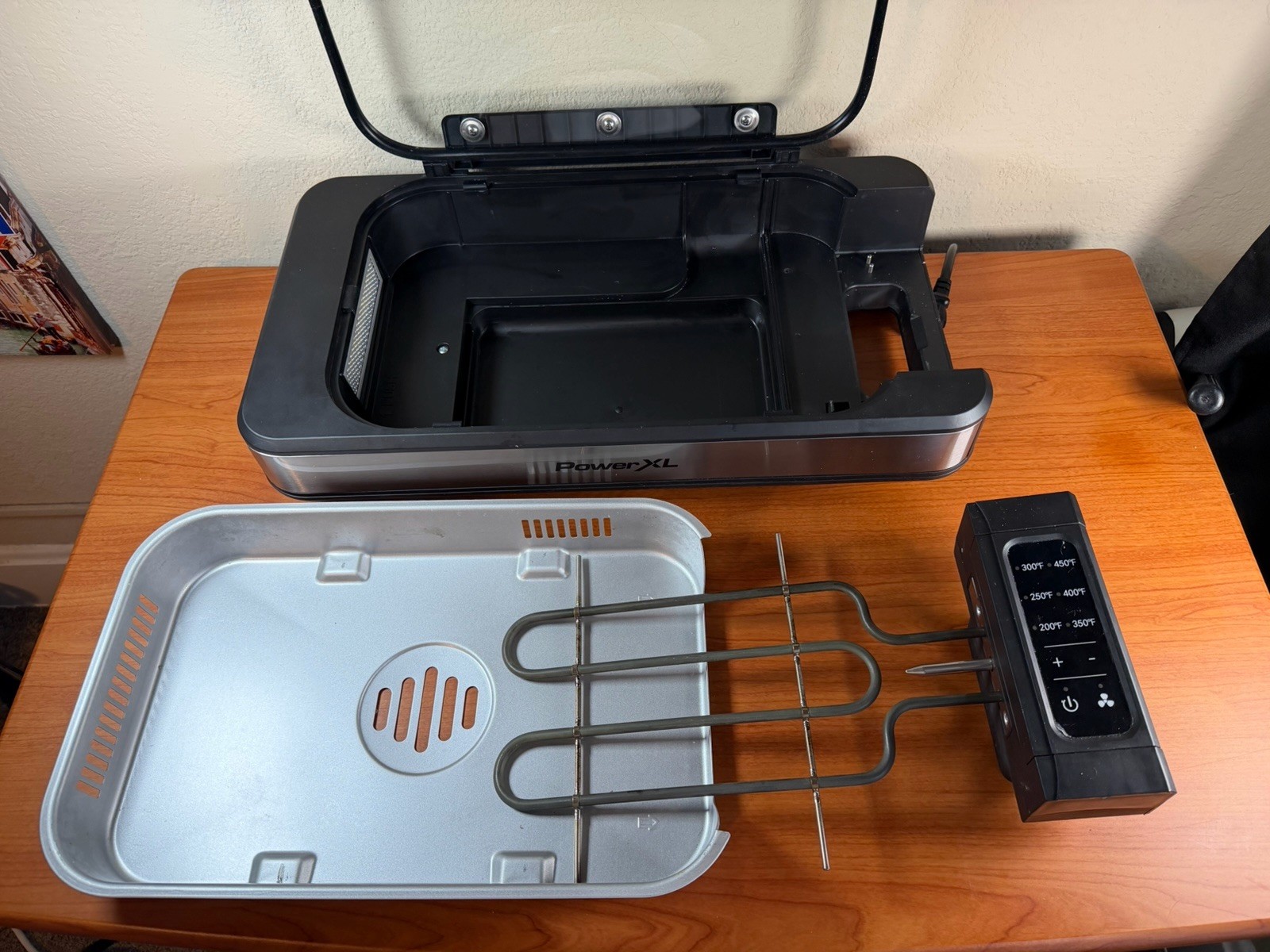 PowerXL Smokeless Grill Elite Indoor Electric Grill Tempered Glass Lid w/Griddle