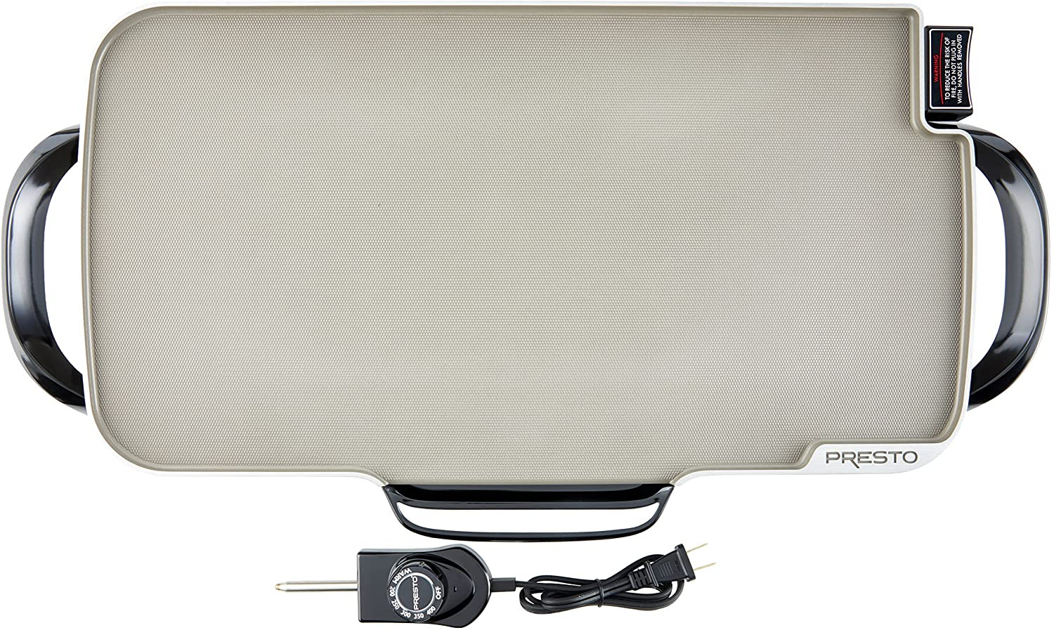 07062-22-Inch Ceramic Removable Handles Electric Griddle, 22 Inch, Black