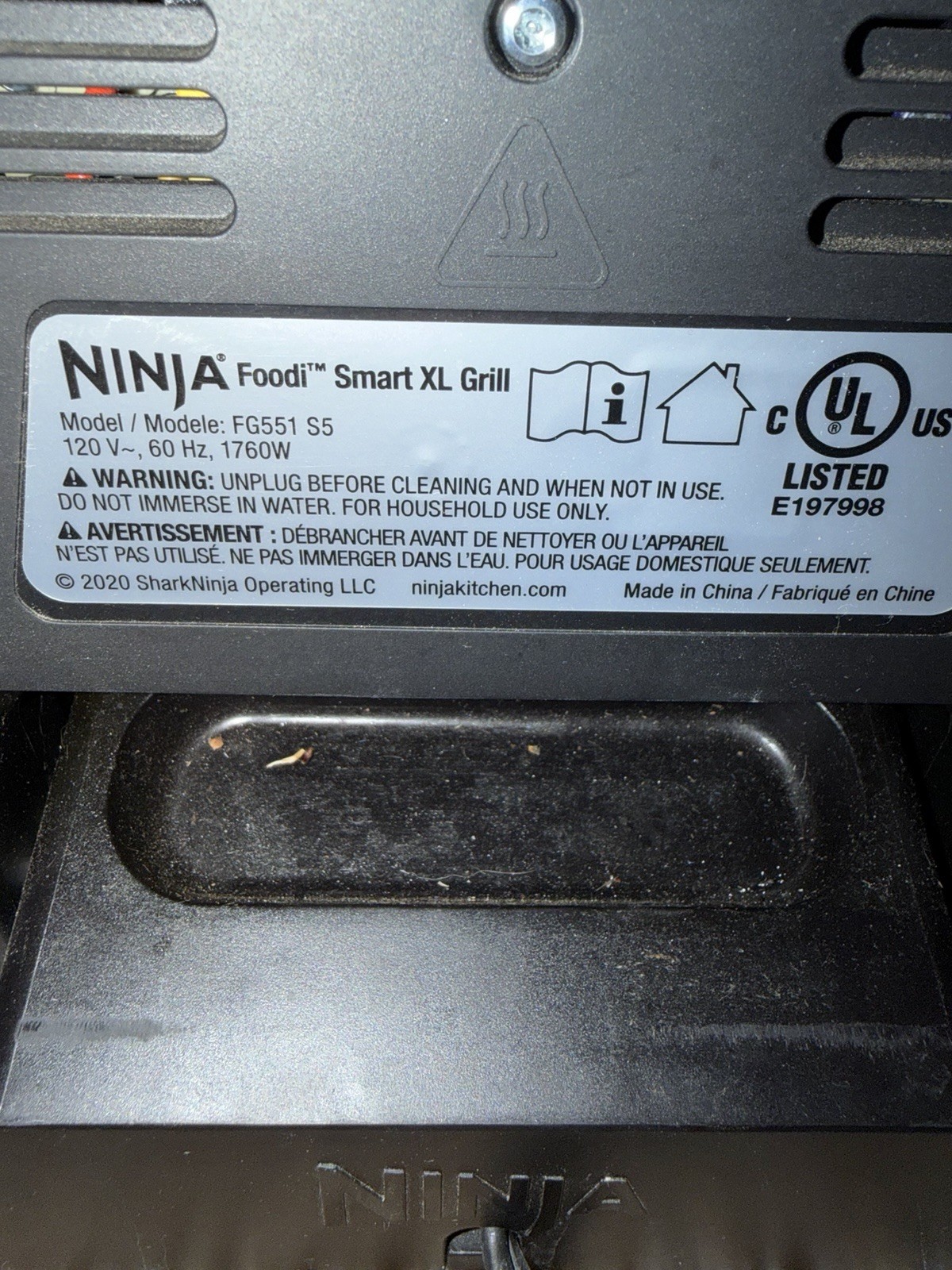 Ninja Foodi Smart XL Grill FG551 S5 1760W Indoor Electric Grill