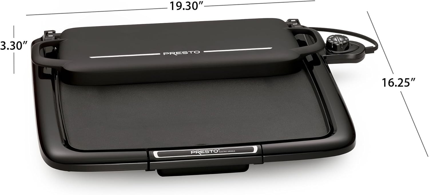Presto 07023 XL Cool-Touch Electric Griddle Warmer 14×15 Ceramic Nonstick PFAS