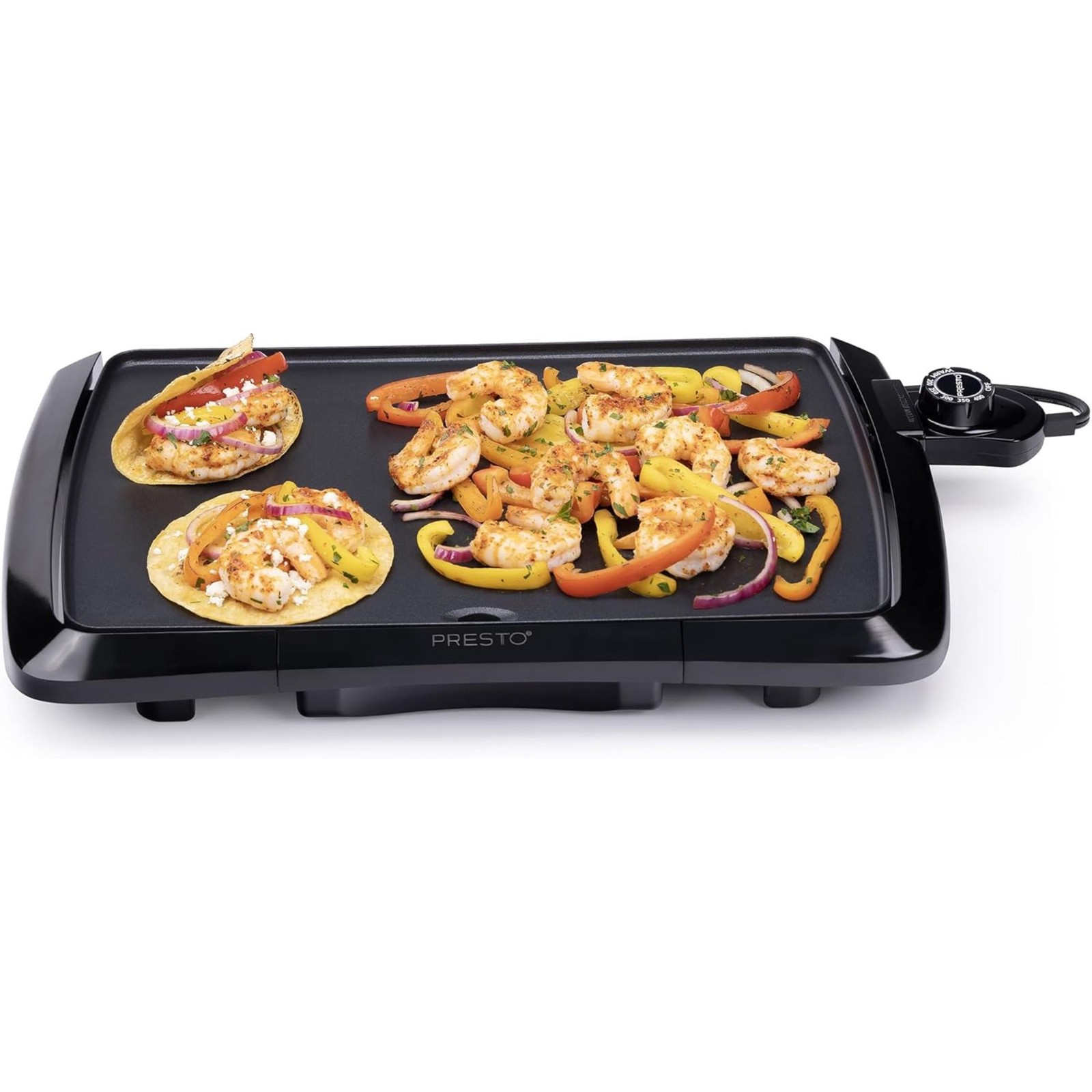 Presto Cool-Touch Electric Griddle, 10.5″ x 16″ Ceramic Nonstick Flat Top Grill